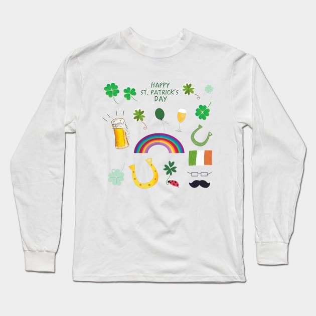 St. Patrick’s Day symbols Long Sleeve T-Shirt by GULSENGUNEL